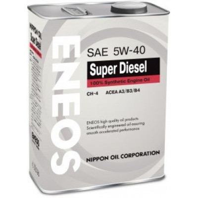 ENEOS Diesel Synthetic 5w40 CH-4 синтетическое моторное масло 4 л ENEOS Diesel Synthetic 5w40 CH-4 синтетическое моторное масло 4 л