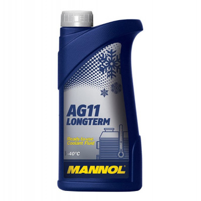 2030 MANNOL Антифриз AG11 Longterm (синий) концентрированный 1 л 2030 MANNOL Антифриз AG11 Longterm (синий) концентрированный 1 л