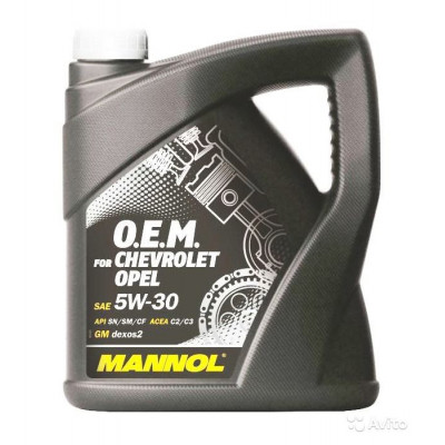 Mannol O.E.M. for Chevrolet Opel 5W-30 синтетическое моторное масло 4 л Mannol O.E.M. for Chevrolet Opel 5W-30 синтетическое моторное масло 4 л
