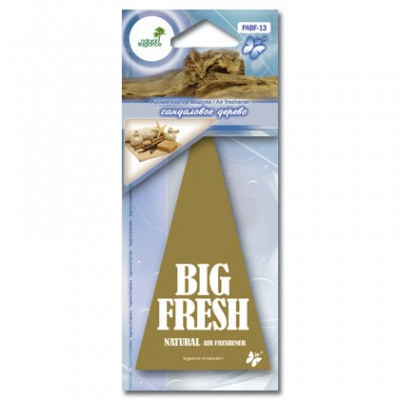 PABF-13(10/200/1200) Ароматизатор воздуха пластинка "BIG FRESH" сандаловое дерево (шт.) PABF-13(10/200/1200) Ароматизатор воздуха пластинка "BIG FRESH" сандаловое дерево (шт.)