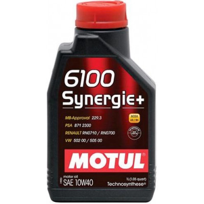 MOTUL 6100 Synergie+SAE 10w40 (1 л) масло моторное MOTUL 6100 Synergie+SAE 10w40 (1 л) масло моторное