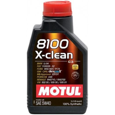 MOTUL 8100 X-Clean 5W40 (1 л) масло моторное MOTUL 8100 X-Clean 5W40 (1 л) масло моторное