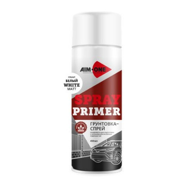 Грунтовка-спрей белая матовая AIM-ONE 450 мл (аэрозоль).Spray primer white matt 450ML SPR-MW1007 Грунтовка-спрей белая матовая AIM-ONE 450 мл (аэрозоль).Spray primer white matt 450ML SPR-MW1007