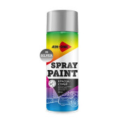Краска-спрей серебряная AIM-ONE 450 мл (аэрозоль).Spray paint silver 450ML SP-S36