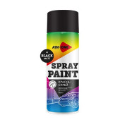 Краска-спрей черная матовая AIM-ONE 450 мл (аэрозоль).Spray paint black matt 450ML SP-MB4