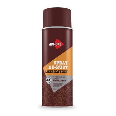 Универсальная смазка антиржавчина AIM-ONE 450 мл ( аэрозоль). SPRAY DE-RUST LUBRICATION 450ML AD-350 Универсальная смазка антиржавчина AIM-ONE 450 мл ( аэрозоль). SPRAY DE-RUST LUBRICATION 450ML AD-350