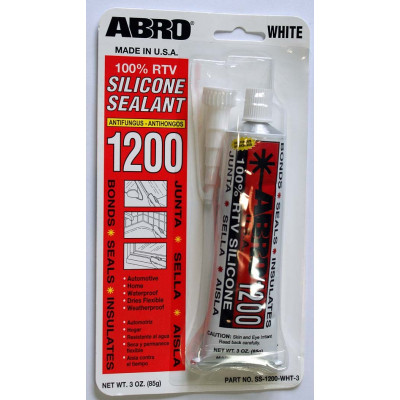 ABRO Герметик SS-1200 силиконовый 85 г белый ABRO Герметик SS-1200 силиконовый 85 г белый