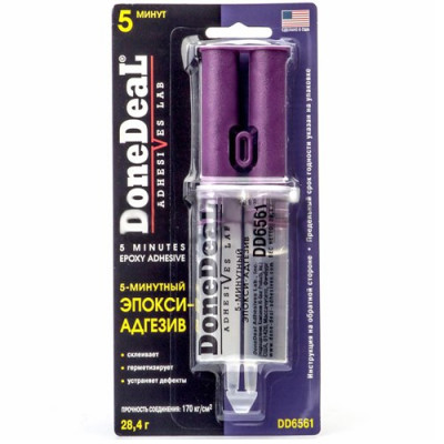 DD6561 5-минутный эпокси-адгезив прозрачный 28,4 г DD6561 5-минутный эпокси-адгезив прозрачный 28,4 г