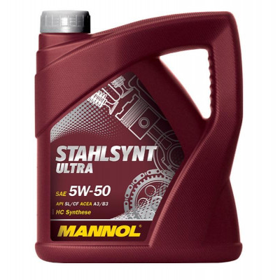 Mannol Stahlsynt Ultra 5w50 синтетическое моторное масло 4 л Mannol Stahlsynt Ultra 5w50 синтетическое моторное масло 4 л